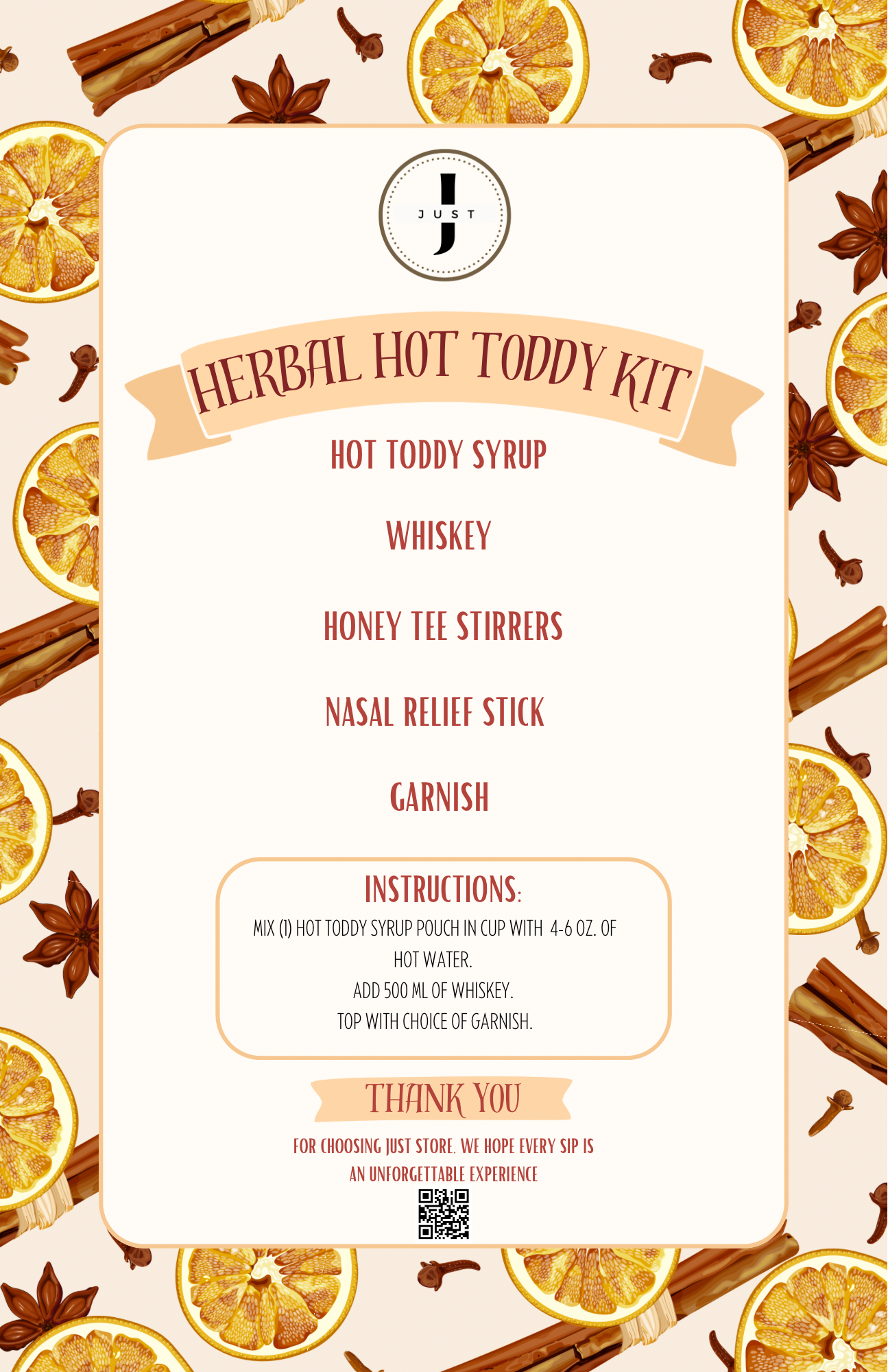 Herbal Hot Toddy Kit