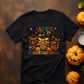 Happy HalloThanksmas Women’s Graphic Tee – Halloween, Thanksgiving & Christmas Afrocentric Design