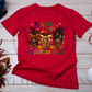 Happy HalloThanksmas Women’s Graphic Tee – Halloween, Thanksgiving & Christmas Afrocentric Design