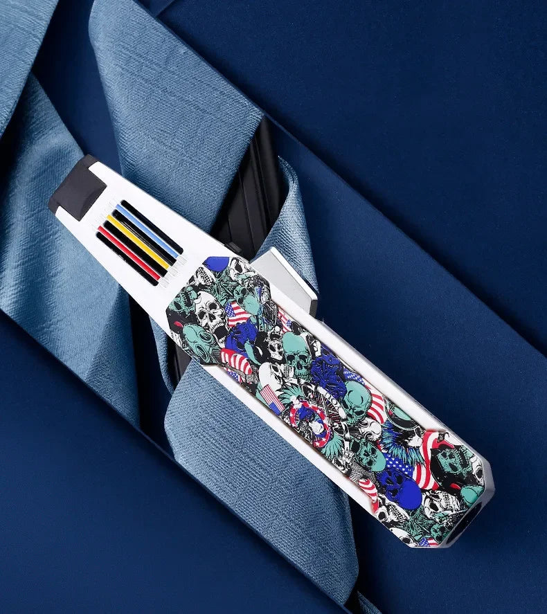 Hot JOBON outdoor wind turbine torch large spray gun metal blue flame direct butane gas lighter kitchen barbecue high-end gift