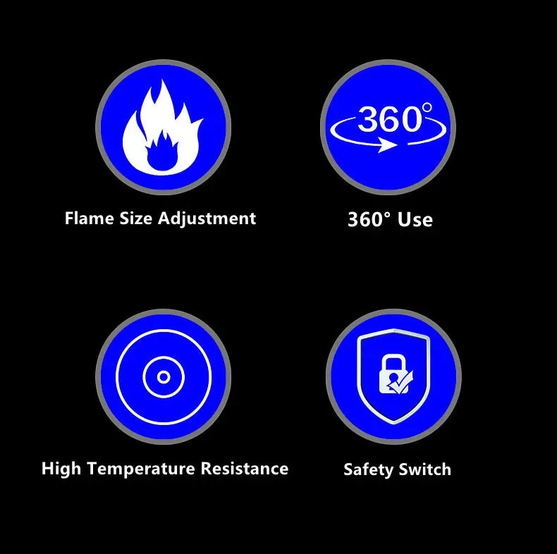 Hot JOBON outdoor wind turbine torch large spray gun metal blue flame direct butane gas lighter kitchen barbecue high-end gift