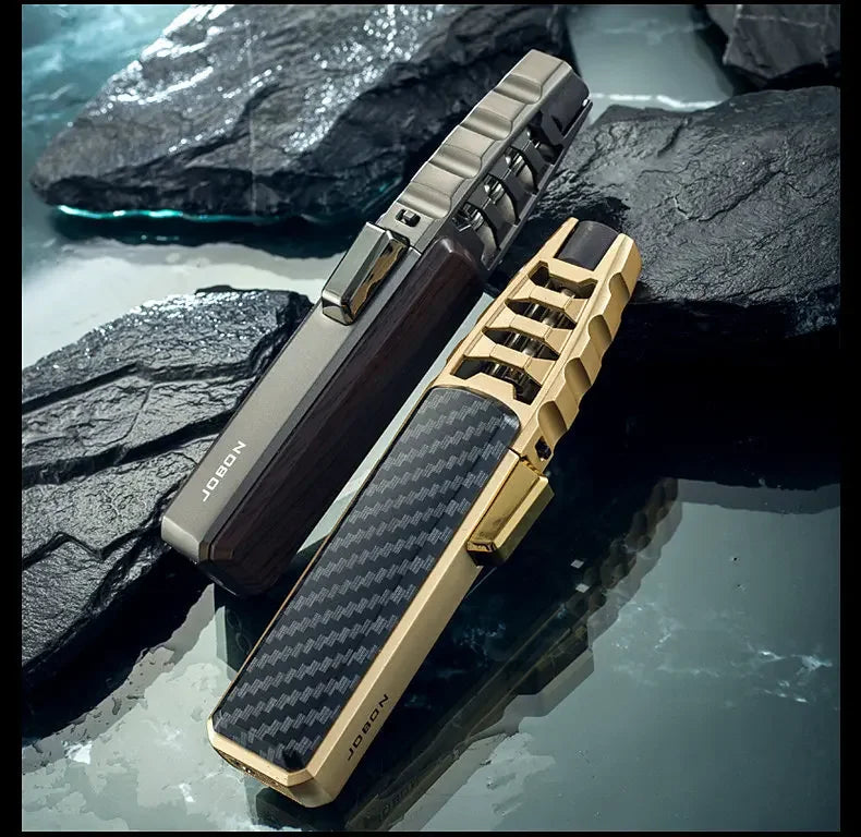 Hot JOBON outdoor wind turbine torch large spray gun metal blue flame direct butane gas lighter kitchen barbecue high-end gift