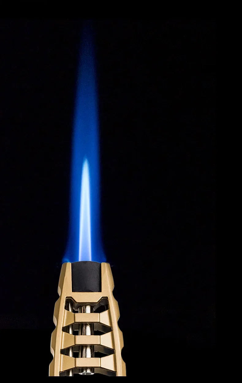 Hot JOBON outdoor wind turbine torch large spray gun metal blue flame direct butane gas lighter kitchen barbecue high-end gift