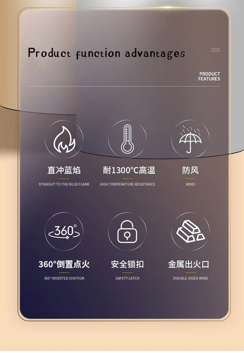 Hot JOBON outdoor wind turbine torch large spray gun metal blue flame direct butane gas lighter kitchen barbecue high-end gift