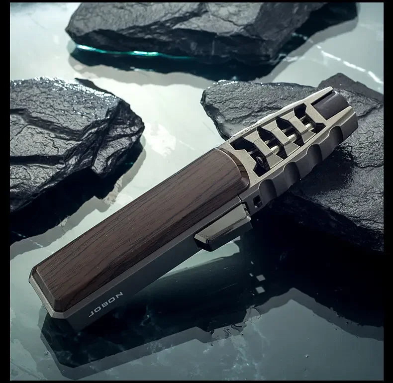 Hot JOBON outdoor wind turbine torch large spray gun metal blue flame direct butane gas lighter kitchen barbecue high-end gift