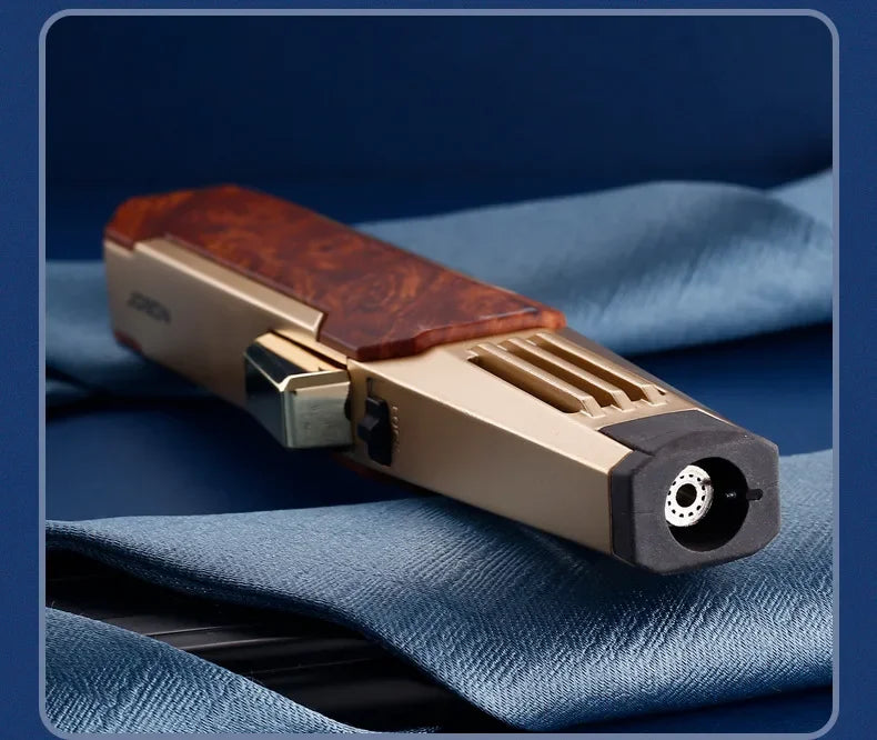 Hot JOBON outdoor wind turbine torch large spray gun metal blue flame direct butane gas lighter kitchen barbecue high-end gift