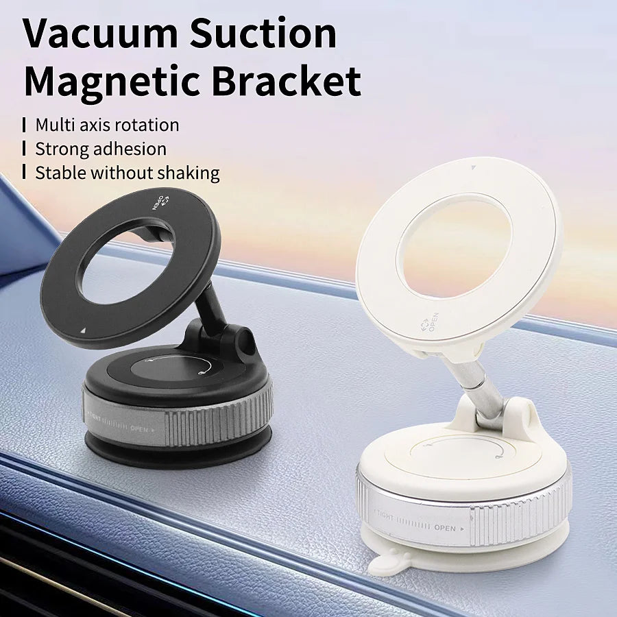 Car Mount Electric Vacuum Magnetic Holder Foldable Strong Suction Stand