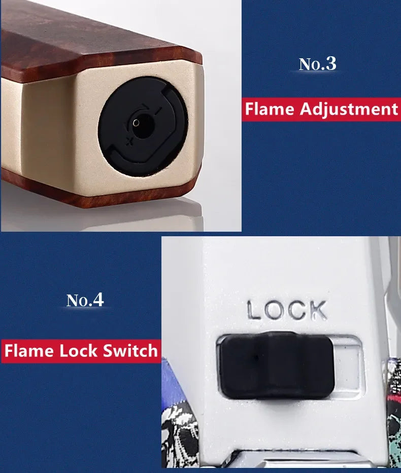 Hot JOBON outdoor wind turbine torch large spray gun metal blue flame direct butane gas lighter kitchen barbecue high-end gift