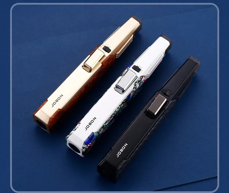 Hot JOBON outdoor wind turbine torch large spray gun metal blue flame direct butane gas lighter kitchen barbecue high-end gift