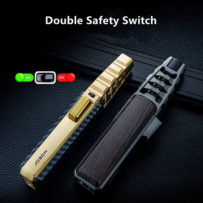 Hot JOBON outdoor wind turbine torch large spray gun metal blue flame direct butane gas lighter kitchen barbecue high-end gift