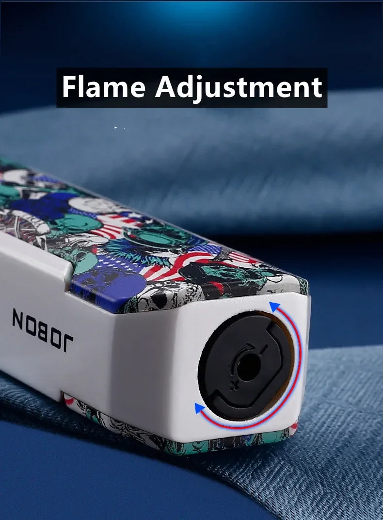 Hot JOBON outdoor wind turbine torch large spray gun metal blue flame direct butane gas lighter kitchen barbecue high-end gift