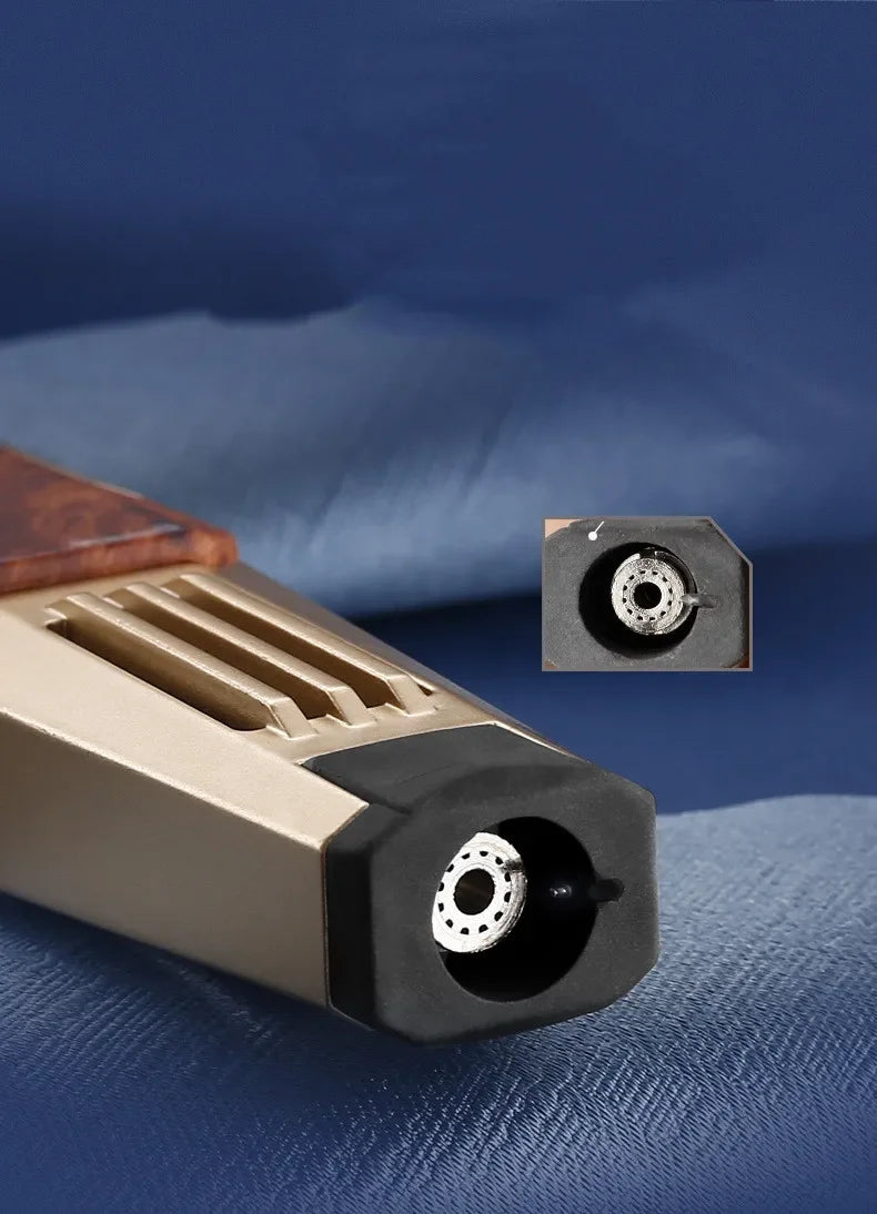 Hot JOBON outdoor wind turbine torch large spray gun metal blue flame direct butane gas lighter kitchen barbecue high-end gift