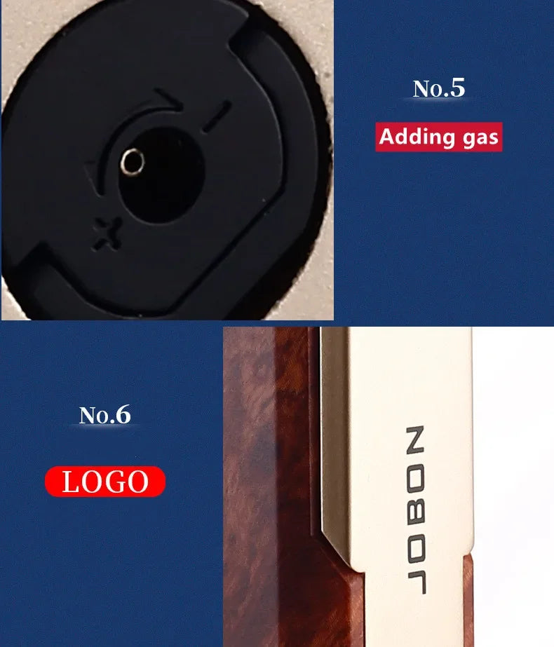 Hot JOBON outdoor wind turbine torch large spray gun metal blue flame direct butane gas lighter kitchen barbecue high-end gift