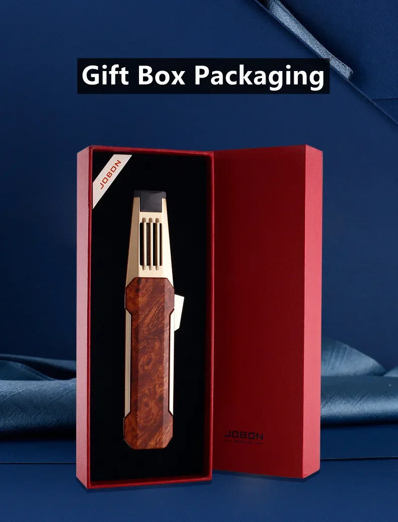 Hot JOBON outdoor wind turbine torch large spray gun metal blue flame direct butane gas lighter kitchen barbecue high-end gift