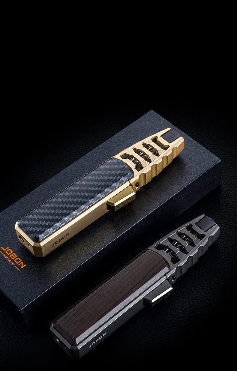 Hot JOBON outdoor wind turbine torch large spray gun metal blue flame direct butane gas lighter kitchen barbecue high-end gift