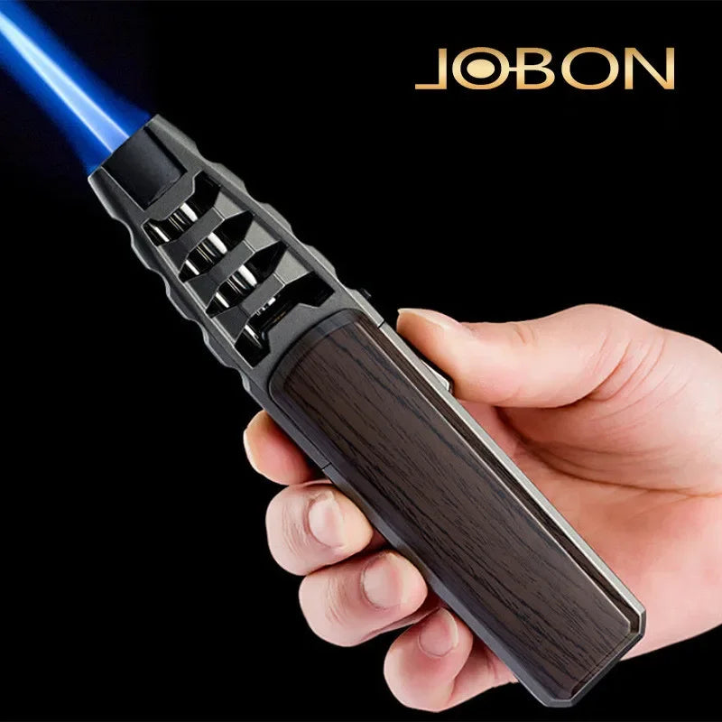 Hot JOBON outdoor wind turbine torch large spray gun metal blue flame direct butane gas lighter kitchen barbecue high-end gift
